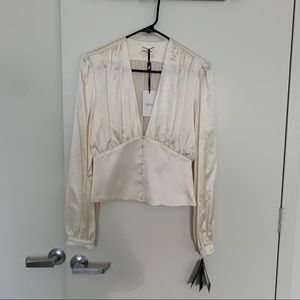 Saint Laurent draped blouse size 36